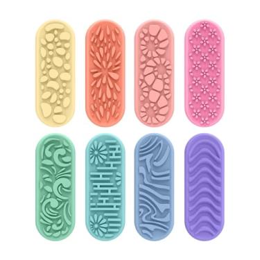 Imagem de MERIGLARE 8 peças de brinquedos sensoriais Fidget, pedras sensoriais para crianças, brinquedos educativos de silicone, tiras Fidget para presentes, meias de