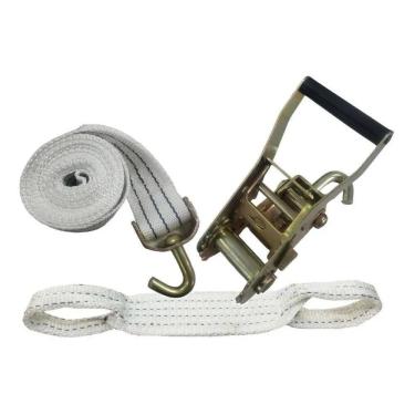 Imagem de Kit Cinta Catraca Guincho Plataforma 5 Ton X 6Mt Cor Branco