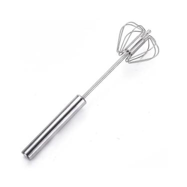 Imagem de Batedor semiautomático de aço inoxidável, batedor manual, batedor de ovos, misturador manual para cozinhar, cozinha, casa, leite de ovo para mexer