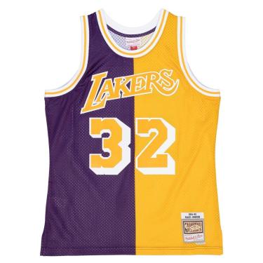 Imagem de Regata Mitchell & Ness Split Swingman Jersey Los Angeles Lakers 1984-85 Magic Johnson Masculino-Masculino