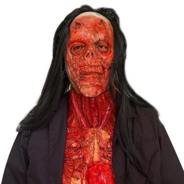 Imagem de Máscara de cosplay Halloween Horror Bloody Rotten Face Zombie - yiweis