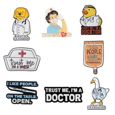 Imagem de Conjunto de broches com tema médico criativo Doctor Nurse B - Yiweisai