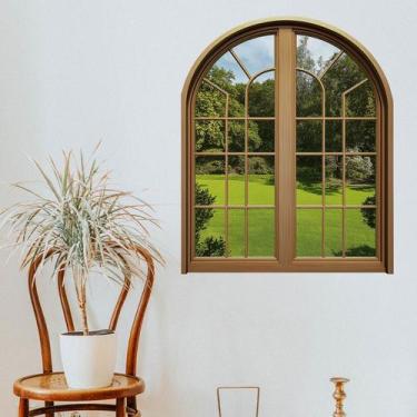 Imagem de Adesivo de parede Faux Window View em PVC autoadesivo 60x85cm - yiweis
