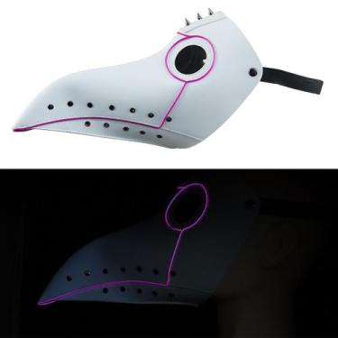 Imagem de Máscara Steam Punk Beak, couro PU, meia face, fantasia de Halloween - 