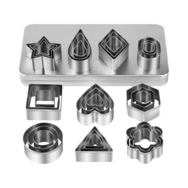Imagem de Cortador De Biscoitos De Aço Inoxidável 30 Peças Com Caixa, Máquina De