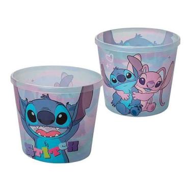 Imagem de Pote para Pipoca Decorado Disney Stitch 2,1L 15833 - Plasútil - PLASUT