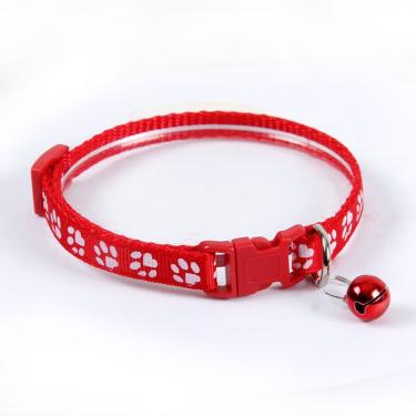 Imagem de Coleira para Pets OEM Teddy Ajustável Universal para Cães e Gatos em Material Sintético Vermelho com Sino 1 Unidade