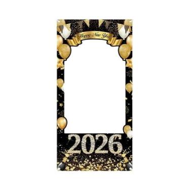 Imagem de Banner De Fundo Para Cabine De Fotos E Decorações De Festa, Tema Preto