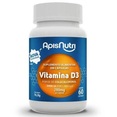 Imagem de Vitamina D3 60 Cápsulas 2000ui 280mg Apisnutri
