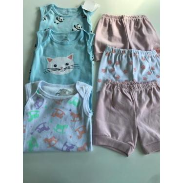 Imagem de Kit com 3 conjuntos bebê 6 a 12 meses - Bubbys