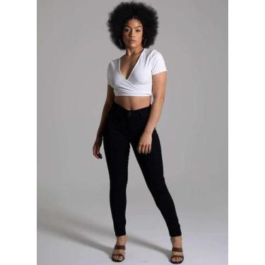 Imagem de Calça Feminina Jeans Levanta Bumbum Sawary Premium Original Cintura Al