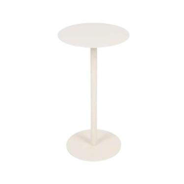 Imagem de Mesa Lateral Redonda Média - Azeviche Metais, Off White