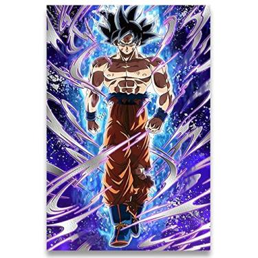 Imagem de Poster Decorativo 42cm x 30cm A3 Brilhante Goku Dragon Ball DBZ b3