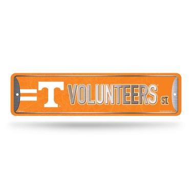 Imagem de Rico Industries Placa de rua de metal NCAA Tennessee Volunteers (10 cm x 38 cm) – Ótima para decoração de casa, quarto, caverna masculina