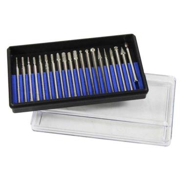 Imagem de Kit 20 Pontas Diamantadas Micro Retifica 3mm Western