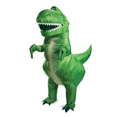Imagem de Disguise Disney Toy Story 4 Fantasia inflável de Rex para adultos, Verde, Tamanho Único
