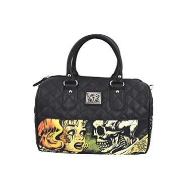 Imagem de Bolsa tiracolo pequena de desenho animado do filme B de terror Liquor Brand, Preto, One Size