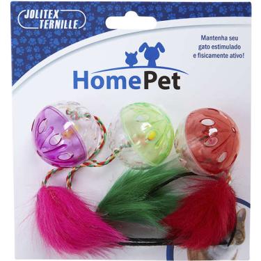 Imagem de Brinquedo Home Pet Kit com Bolas 3 Bolinhas - Tam. Único