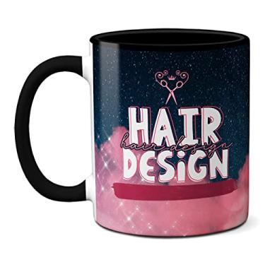 Imagem de Caneca Hair Designe A Vida Não É Perfeita O Cabelo Pode Ser (Preta)