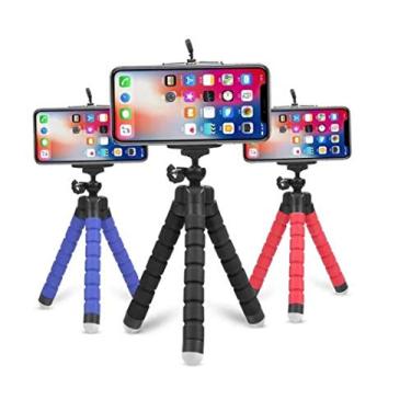 Imagem de Mini Tripé Polvo Suporte Celular Kit Completo Giro 360graus (Preto)