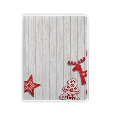 Imagem de Agenda de capa macia Merry Christmas Red Moose Star Notebook Gum Cover Diary
