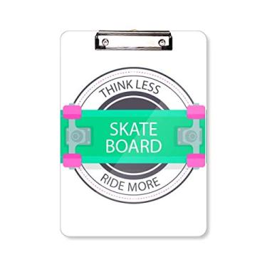 Imagem de Skate esportivo de inverno estampa de desenho animado prancheta pasta, bloco de anotação, placa de apoio A4