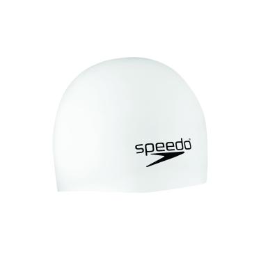 Imagem de Speedo Touca de natação unissex para adultos, silicone elastomérica, branca