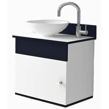 Imagem de Gabinete Armário Bancada De Banheiro Sevilha Acrd 44cm Ônix