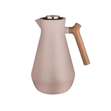 Imagem de Garrafa térmica de café isolada 1,45 L vidro térmico de alta qualidade bule de bile vermelha bule de chá térmica de café para casa, escritórios, restaurantes térmica a vácuo (cor: marrom)