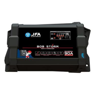 Imagem de Fonte Carregador Automotivo Bateria JFA 90 Amperes Bob Storm Slim BiVolt