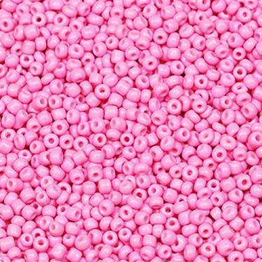 Imagem de LEECOON Contas de semente de cor rosa de 2 mm, 100 gramas, cerca de 8800 peças, tamanho 12/0, pequenas contas de sementes para fazer colar, pulseira, brinco, joias