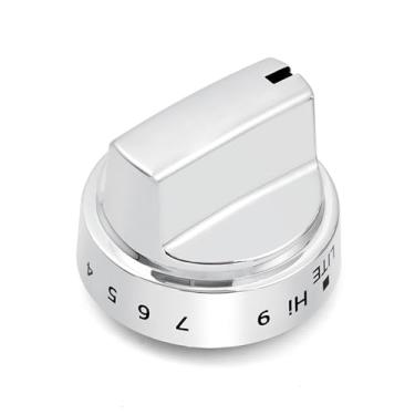 Imagem de WB03X24818 Puxador de fogão para peças de fogão GE, KIP 5255 222D5793 Botões de substituição para peças de forno GE Range Botão de controle de queimador de superfície de plástico Puxadores de fogão 1