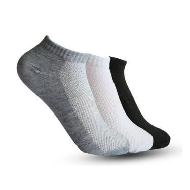 Imagem de Kit Com 12 Pares De Meias Soquete Invisivel Tecido Ventilada - AUTOMAX