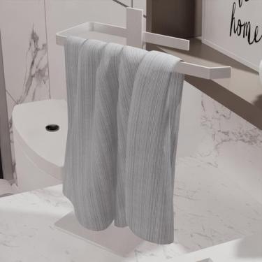 Imagem de Porta Toalha Rosto Mao Toalheiro Bancada Pia Lavabo Reforçado Branco -