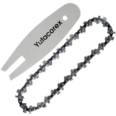Imagem de Yutacorex Barra de guia de motosserra de 10 cm e combinação de corrente, acessórios de substituição para motosserra manual serve para Stihl GTA26, 30070030101,367000000028,71PM328