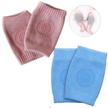 Imagem de Joelheira Bebê Engatinhar Antiderrapante Protetor - Buba, Rosa