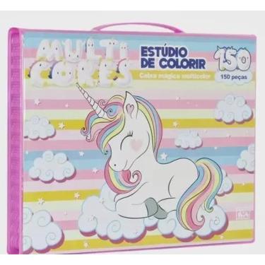 Imagem de Estojo Maleta Escolar 150 Pçs C/ Canetinha E Lapis Infantil - toy king