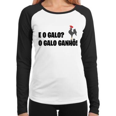 Imagem de Baby Look Raglan E o galo O galo ganhô! Manga Longa - Foca na Moda, Br