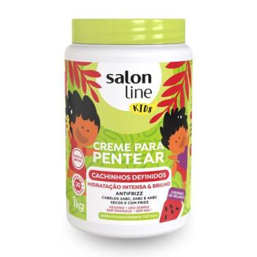 Imagem de Creme Para Pentear Kids Cachinhos Definidos Salon Line 1kg, Creme Para