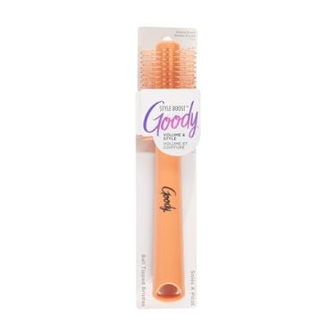Imagem de Goody Escova redonda Style Boost de 21 mm, sopro de volume, para cabelos finos, curtos e médios, alça de fácil aderência, estilo leve para levantar e aumentar o volume da raiz, coral