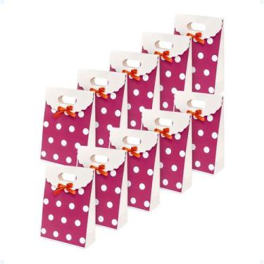 Imagem de Kit 10 Sacola De Papel Lembrancinha Embalagem Presente 18x23 - Hxt, Ve