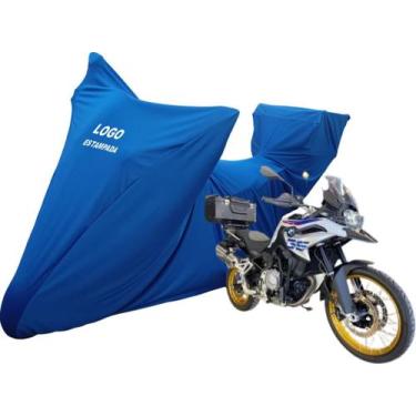 Imagem de Capa Tecido Proteção Moto Bmw F 850 Gs F850 Gs Com Top Case - Mz, Azul