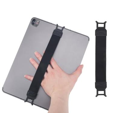 Imagem de Gosknor 2 alças para tablet, acessórios de segurança para suporte de mão para tablet, pulseira elástica que não cai, compatível com iPad Air/Kindle eReaders de 7,6 a 11 polegadas (preto), Preto