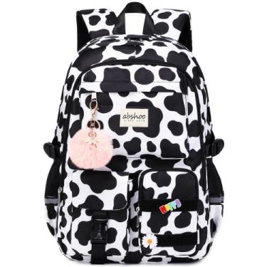 Imagem de Mochila Abshoo Big Student Laptop para universitárias, preta