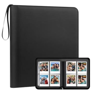 Imagem de Veicevol Álbum De Fotos Com 256 Bolsos Para Câmera Fujifilm Instax Wide 300, Polaroid 600, Álbuns Now+ Now Onestep2 Onestep+ Instant Film Pop Lab Print Camera (Preto)