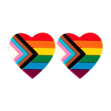 Imagem de Alfinetes de silicone LGBTQ – perfeitos para acessórios LGBTQ, coisas gays, desfiles de orgulho, eventos LGBTQ, mês do orgulho, eventos promocionais e dar de presente, 2 pins, daniel quasar, Banhado a prata