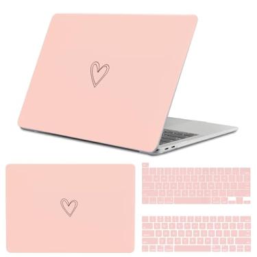 Imagem de GABraden Compatível com MacBook Pro 13 polegadas, 2020-2016 (A2338 M1 A2159 A2251 A2289 A1989 A1706) com Touch ID e pacote com 2 protetores de teclado, pele sintética de pelúcia para laptop (Rosa-L20)