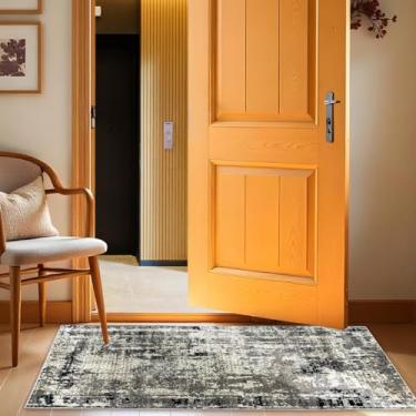 Imagem de 1 Tapete Entrada Porta Hall Grande Belga Es Mo 66 x 110 Vr (D3Mod Bege Cinza Preto Marfim - Moderno Manchado Abstrato)