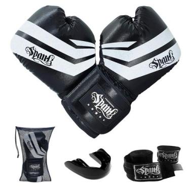 Imagem de KIT Treino Boxe SemiPRO Spank - Preto, 12oz