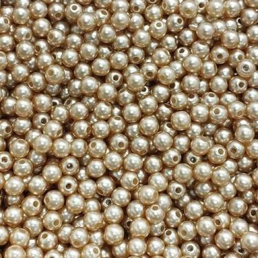 Imagem de PÉROLA DE ABS LISA Nº 05 20G PEROLA 5MM - LADEIRA BIJUTERIAS, BEGE CLA